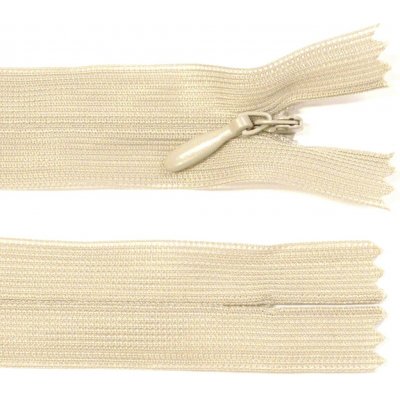 Spirálový zip no.3 skrytý nerozepínací 22cm - více barev color: 691 béžová světlá – Hledejceny.cz