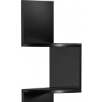 Rohová police VASAGLE 5 pater černá dřevěná 127,5 x 20 cm – Sleviste.cz