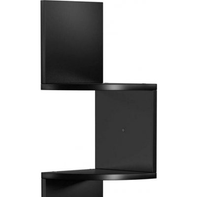 Rohová police VASAGLE 5 pater černá dřevěná 127,5 x 20 cm – Sleviste.cz