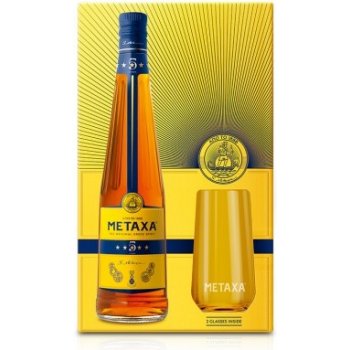 Metaxa 5* 38% 0,7 l (dárkové balení 2 sklenice)