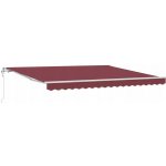 vidaXL Automatická zatahovací markýza burgundská 400 x 300 cm – Zboží Mobilmania