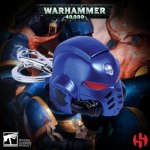 Přívěsek na klíče Warhammer 40K Space Marine Primaris Helmet Ultramarine – Zboží Mobilmania
