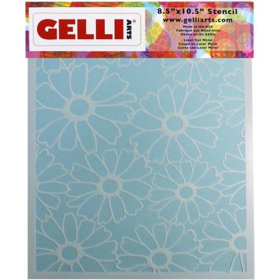 Gelli Arts Šablona na Gelli Plate 21,6x26,7 cm Flower, květiny – Zboží Mobilmania