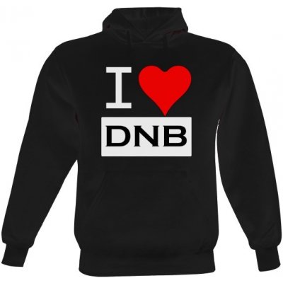 s potiskem I love DNB Černá – Zboží Mobilmania