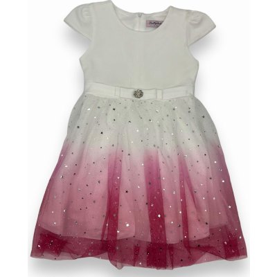 Pretty baby luxusní dívčí princeznovské šaty růžovo-bílé – Zboží Mobilmania