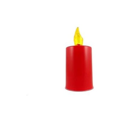 Maják Svíce hřbitovní LED červená se žlutým plamínkem – Zboží Mobilmania