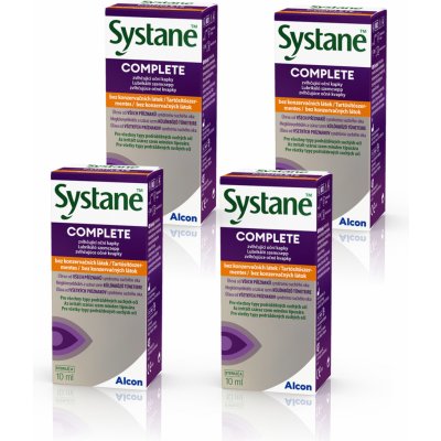 Alcon Systane Complete bez konzervačních látek výhodné balení 4 x 10 ml – Zboží Mobilmania