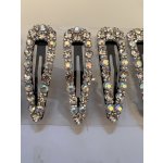 Sponky do vlasů s krystaly Stříbrná – Zboží Mobilmania