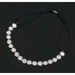 B-TOP Čelenka do vlasů s krystaly Flower - černá/stříbrná – Hledejceny.cz