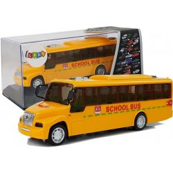 Lean Toys Školní autobus Spring Drive. Světla a zvuky. Otevírání dveří