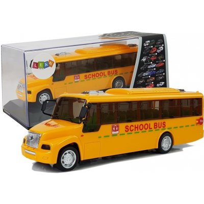 Lean Toys Školní autobus Spring Drive. Světla a zvuky. Otevírání dveří – Hledejceny.cz