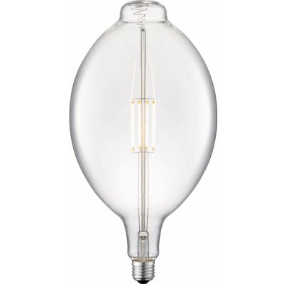 JUST LIGHT Filam. LED žárovka E27, 420 lm, 2700 K, 4W, čiré sklo, pr. 18 cm