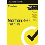 Norton 360 PLATINUM 100GB 1 uživatel 20 lic. 1 rok (21428036) – Zboží Živě