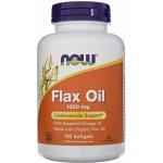 Now Foods Flax oil Lněný olej 1000 mg 100 softgelových kapslí – Hledejceny.cz