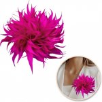 Flamenco Mystique Ozdobná brož, spinka do vlasů 2v1 pírka fuchsie CA31204 – Zboží Dáma