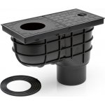 Chuděj Okapová vpusť spodní DN110 pro svod 75/80/90/100/110/125 mm 325 E černá – Hledejceny.cz