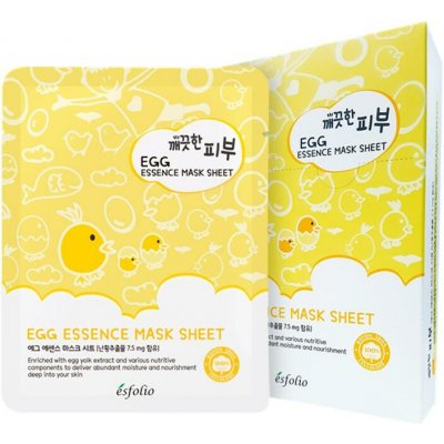 Esfolio Pure Skin Egg Essence Mask Sheet Textilní maska s vaječným žloutkem 25 ml – Zbozi.Blesk.cz