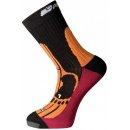Progress Merino outdoorové ponožky černá oranžová bordo
