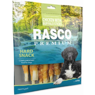 RASCO Premium tyčinky bůvolí obalené kuřecím masem 500 g