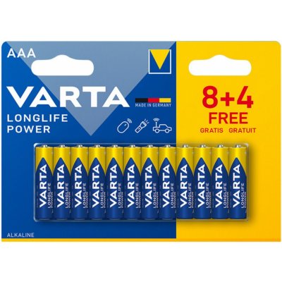 Varta LongLife Power AAA 12ks 402184 – Zboží Mobilmania