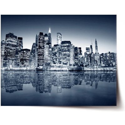 Sablio Plakát Noční New York - 90x60 cm – Zboží Mobilmania