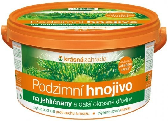 Nohelgarden Hnojivo KRÁSNÁ ZAHRADA podzimní na jehličnany 2,5 kg