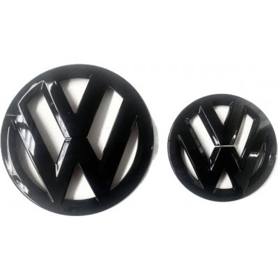 VW Passat B6 2007-2011 přední a zadní znak, logo (15,5cm a 11,3cm) - černá lesklá – Zboží Mobilmania