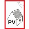 PV symbol na fotovoltaiku / samolepka A5