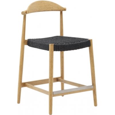 Kave Home Nina 62 cm s černým výpletem – Zboží Mobilmania