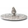 Vonný jehlánek Ancient Wisdom Stojánek na vonné tyčinky a františky Buddhova hlava stříbrná barva