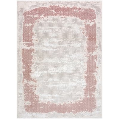 Dywany Łuszczów Core A004 Frame beige/pink Vícebarevná