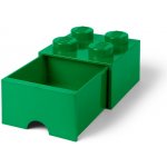 LEGO® úložný box s šuplíkem 25 x 25 x 18 cm tmavě zelená – Zboží Dáma