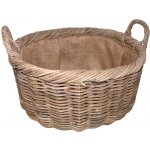 Košíkárna Koš na dřevo ratanový 50x42 cm – Zboží Dáma