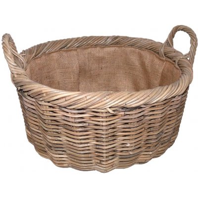 Košíkárna Koš na dřevo ratanový 50x42 cm – Zboží Dáma