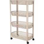 EH Excellent Houseware 4patrový kuchyňský koš na kolečkách – Zboží Mobilmania