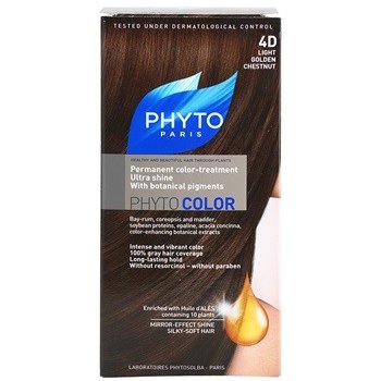 Phyto Color barva na vlasy 4D Light Golden Chestnut 4 ks