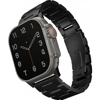 UNIQ Osta band Apple Watch 42/44/45/ 49mm Series 1/2/3/4/5/6/7/8/SE/SE2/Ultra Stainless Steel midnight black UNIQ-49MM-OSTABLK – Zboží Mobilmania