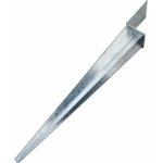 Kotvící hrot zatloukací s patkou L, 60 x 60 mm, délka 500 mm, Zn. – Sleviste.cz