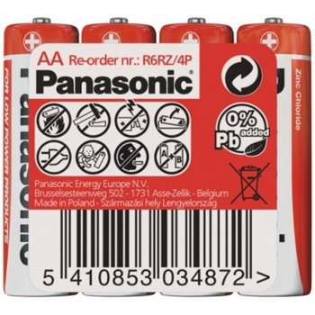 Panasonic Red Zinc AA 4ks 00133624