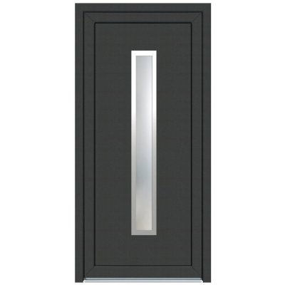 Solid Elements Vchodové dveře Hanna In, 90 P, 1000 × 2100 mm, plast, pravé, antracit, prosklené W1DRBCZTK2.0019 – Zboží Mobilmania