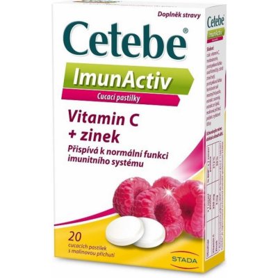 Cetebe ImunActiv Vit.C+zinek 20 cucacích pastilek – Zboží Mobilmania