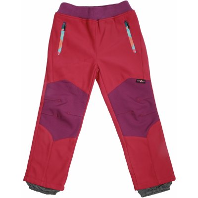 Wolf Dívčí softshellové kalhoty zateplené B2091 růžová sytě – Zboží Mobilmania