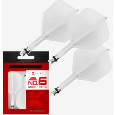 Target K-Shift integrované No6 otočné letky a střední násadky bílé – Sleviste.cz