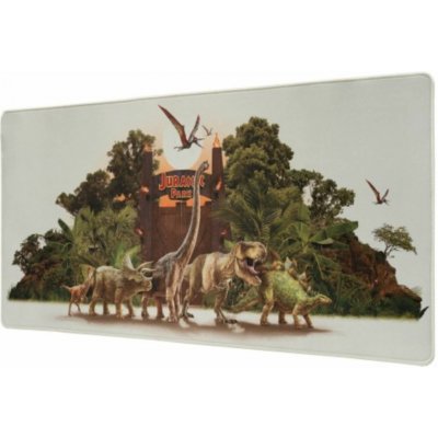 CurePink herní podložka na stůl Jurassic Park dinosauři útočí 80 x 35 cm – Zboží Mobilmania