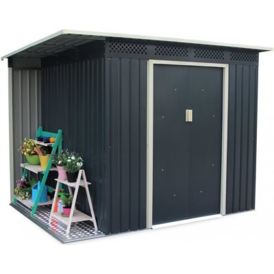 Rojaplast CHESTER A domek 184 x 257 x 142 cm šedá – Sleviste.cz
