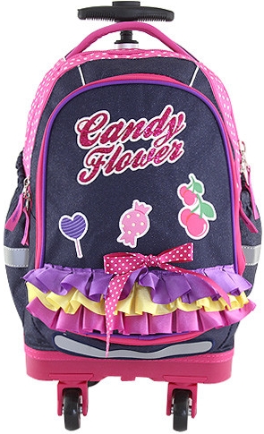 Target batoh trolley Candy Flower fialová
