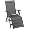 Zahradní židle a křeslo Doppler ACTIVE relaxační křeslo polohovací šedé