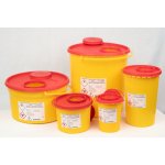 YANNICK Kontejner na kontaminovaný odpad, žlutý + červené víko 1 l – Sleviste.cz