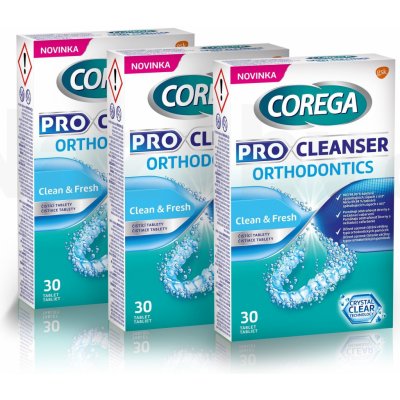 Corega Pro Cleanser Orthodontics čisticí tablety 3 x 30 ks – Sleviste.cz