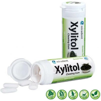 Miradent Xylitol žvýkačky, zelený čaj, 30ks – Hledejceny.cz